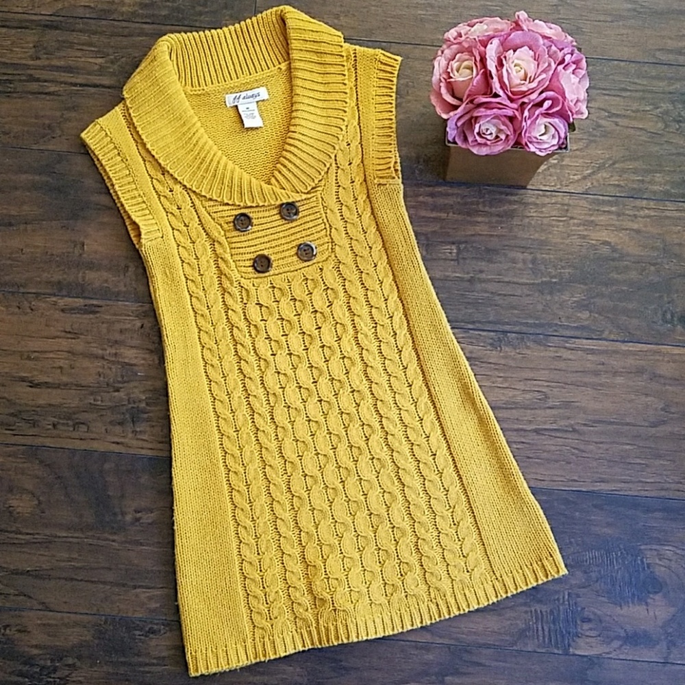 Vintage Yellow Sweater Dress